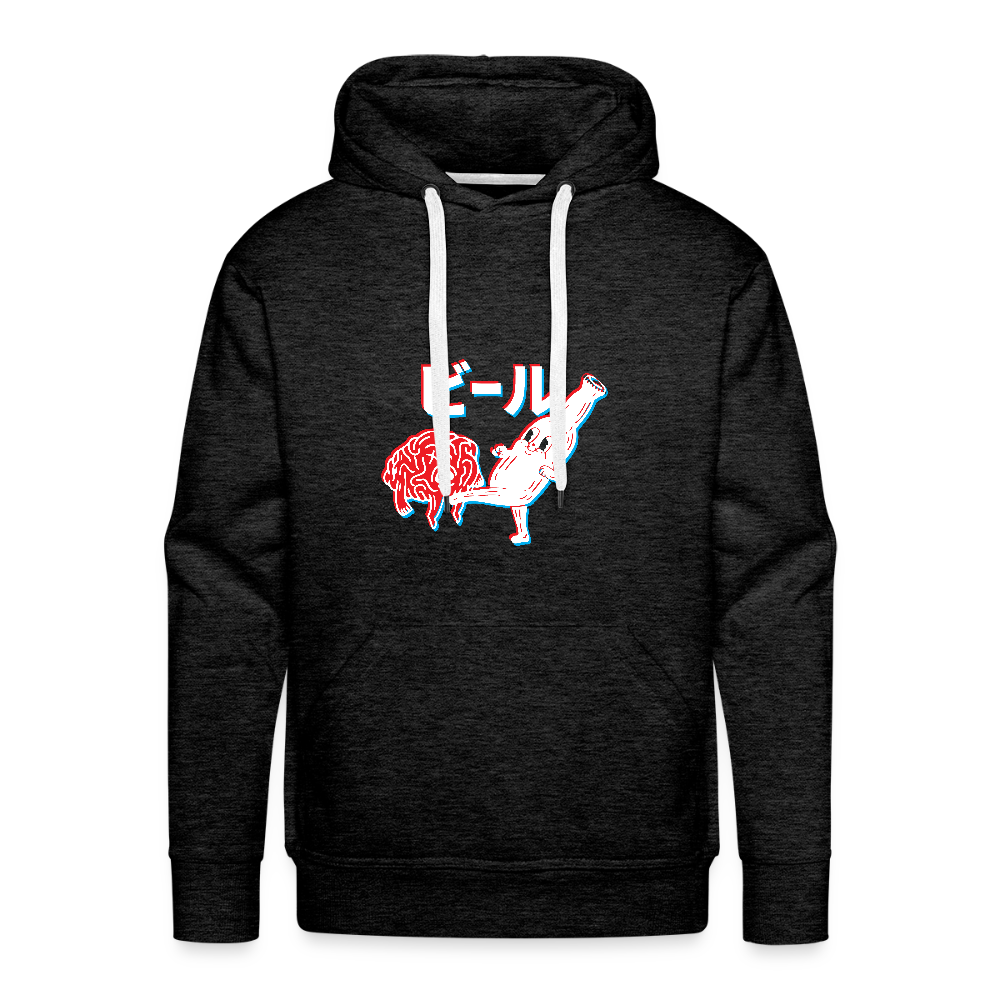 Beer Brain - Men’s Premium Hoodie - charcoal grey