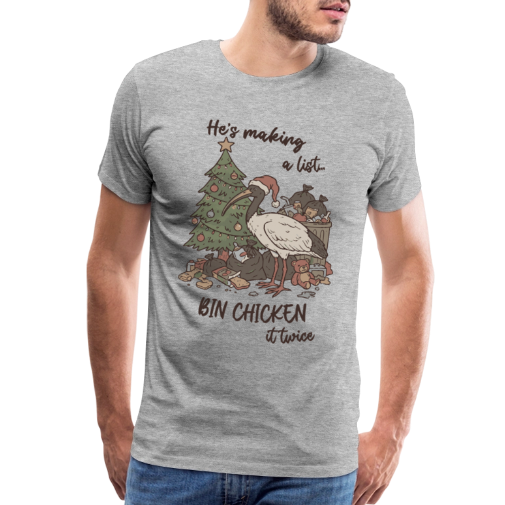 Bin Chook Xmas Light - Men's Premium T-Shirt - heather gray