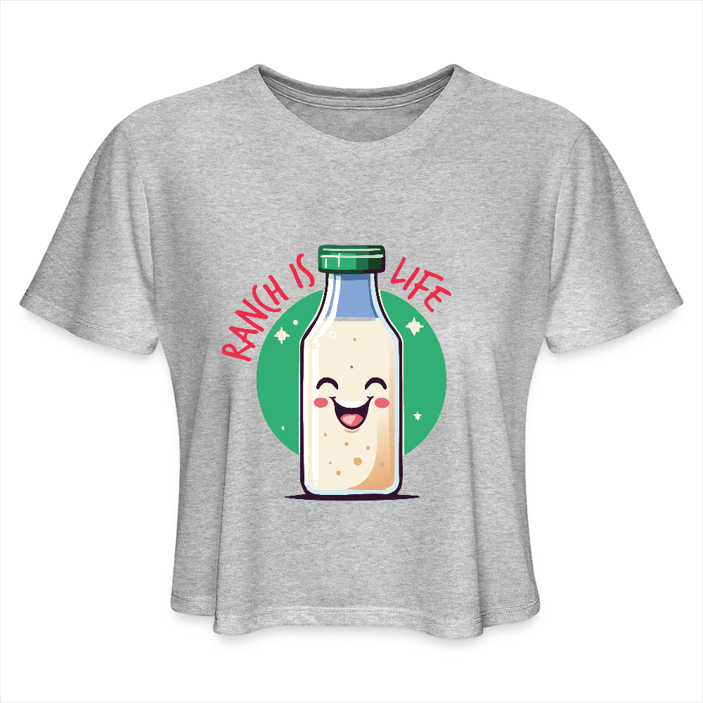 Ranch is Life Women's Cropped T-Shirt - heather gray