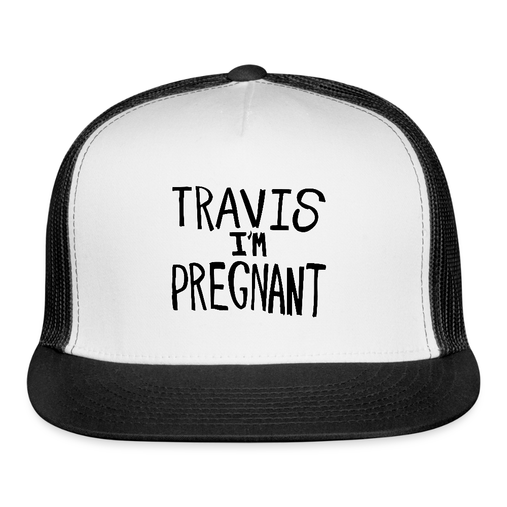 Travis! Trucker Hat - white/black