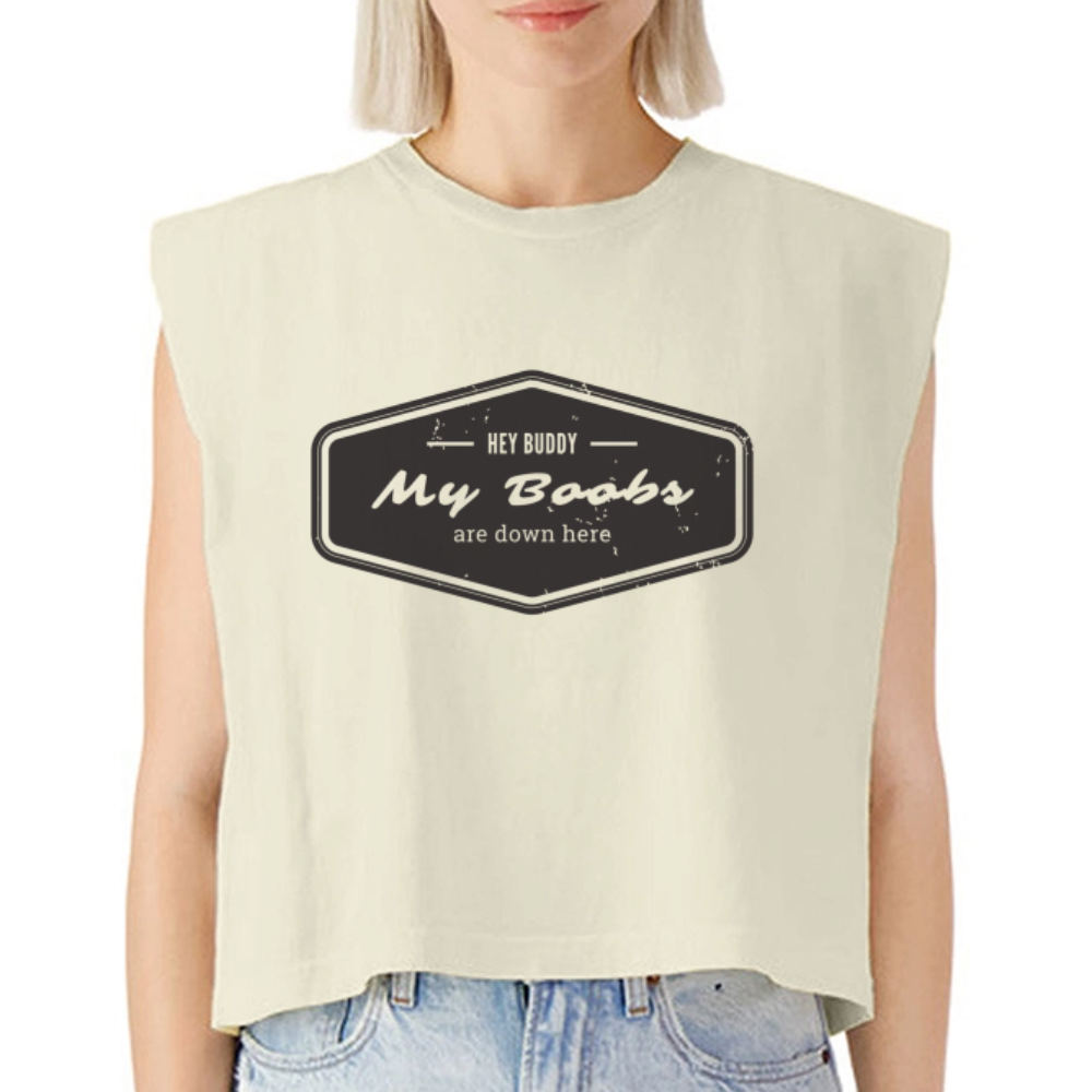 Hey Buddy! Women's Muscle Tank - faded cream