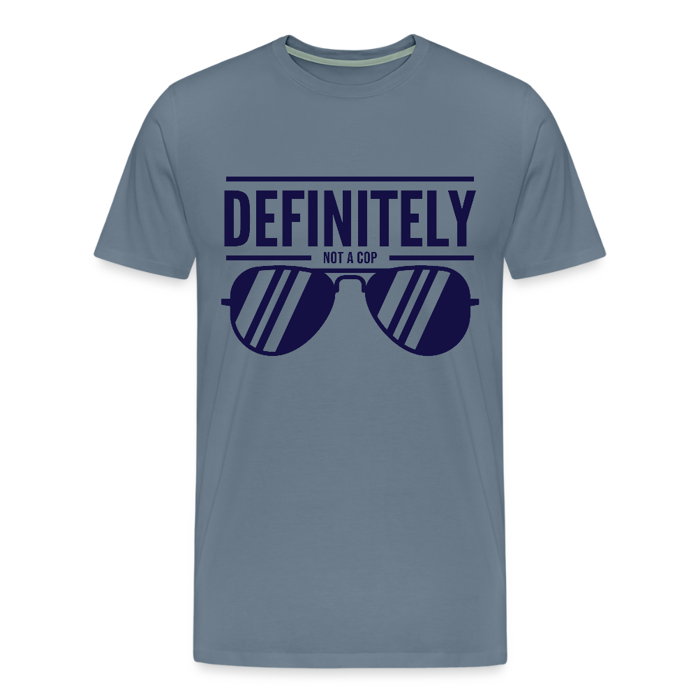 NOT A COP - Men's Premium T-Shirt - steel blue