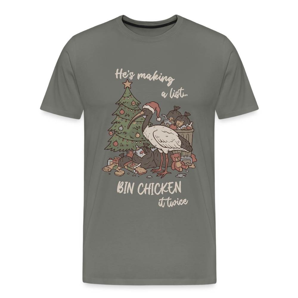 Bin Chook Xmas Dark - Men's Premium T-Shirt - asphalt gray