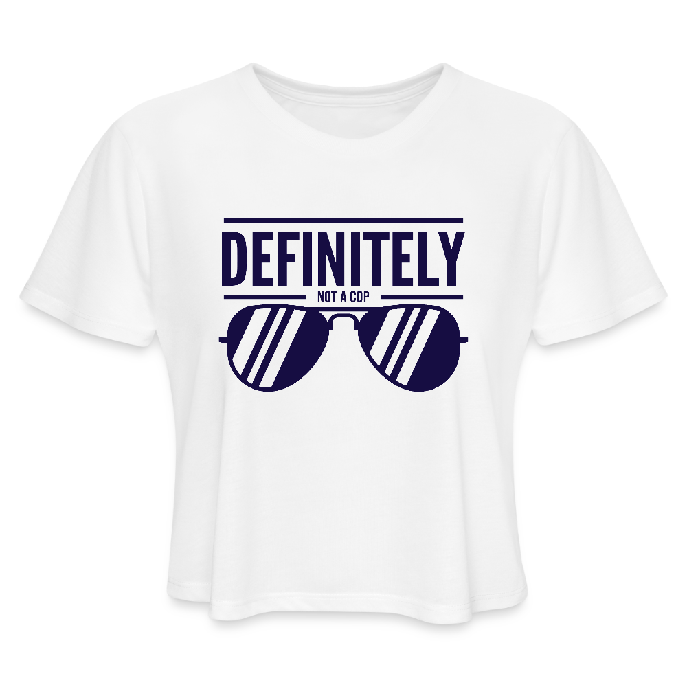 NOT A COP Women's Cropped T-Shirt - white