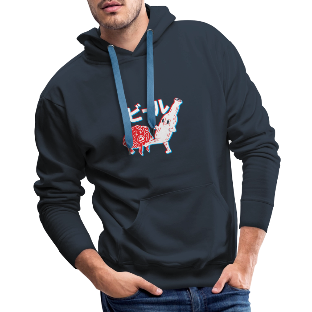 Beer Brain - Men’s Premium Hoodie - navy