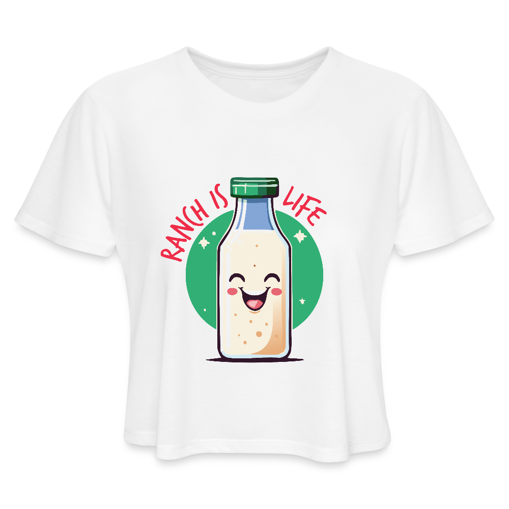 Ranch is Life Women's Cropped T-Shirt - white