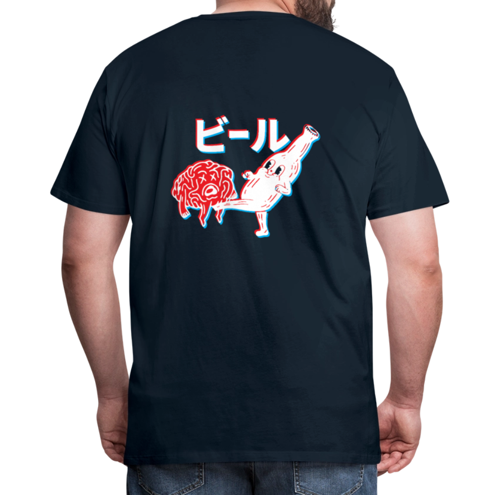 Beer Brain - Men's Premium T-Shirt - deep navy