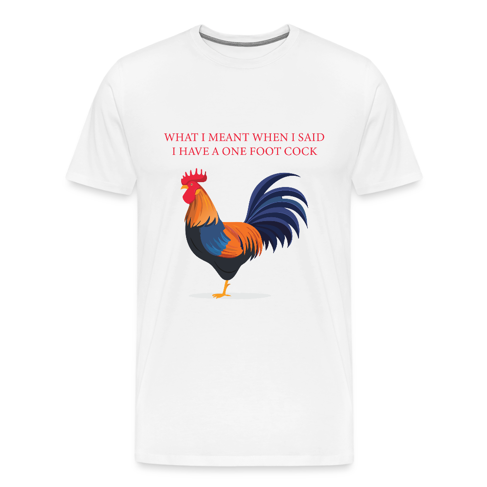 One Foot Rooster - Men's Premium T-Shirt - white