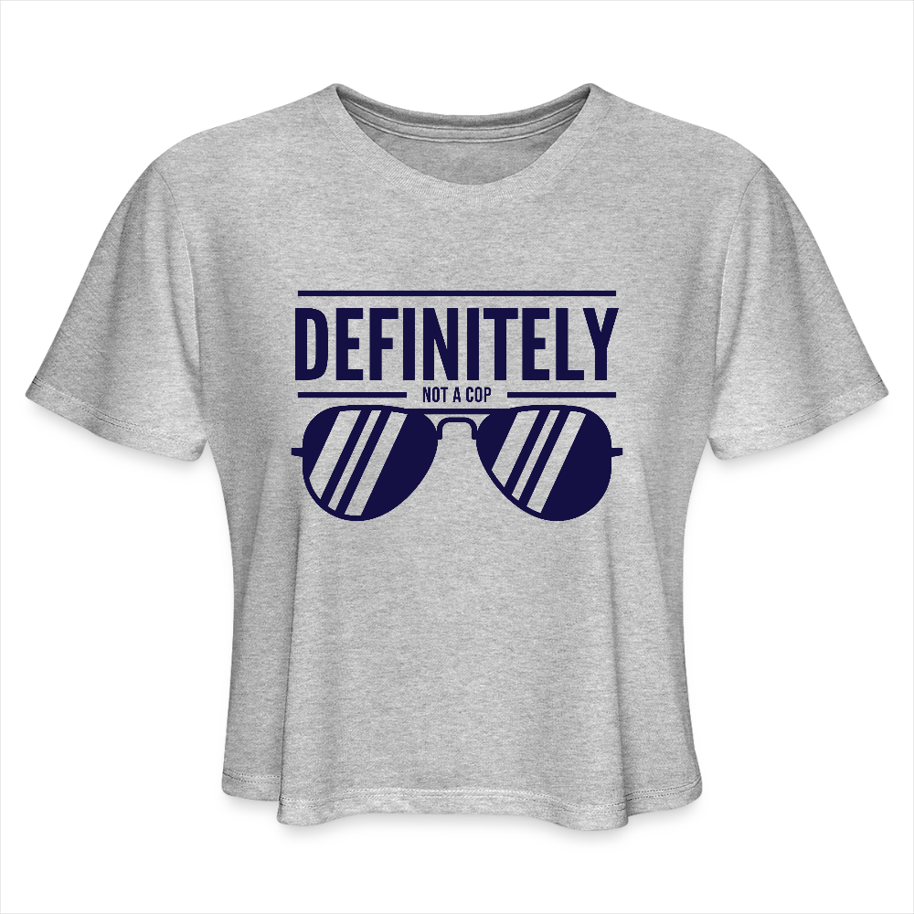 NOT A COP Women's Cropped T-Shirt - heather gray