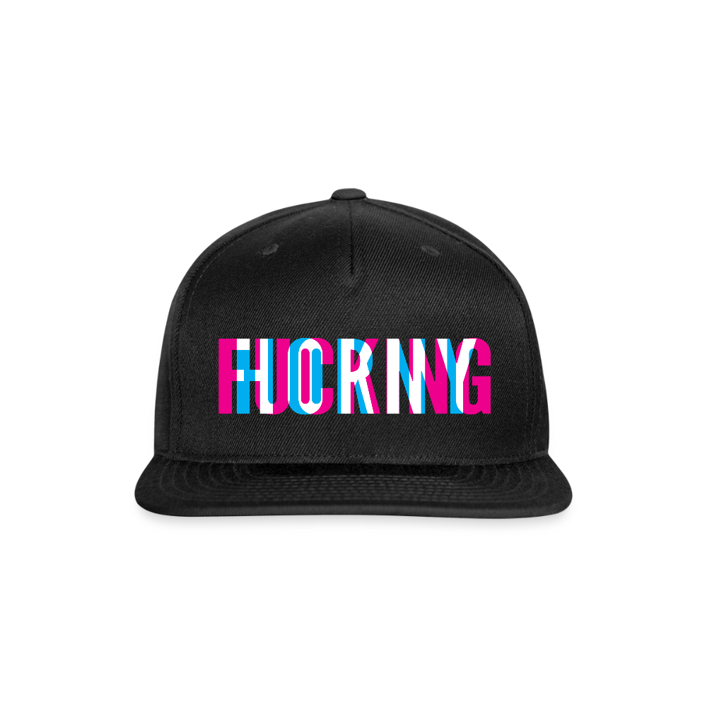 F*cking H*rny Snapback Baseball Cap - black