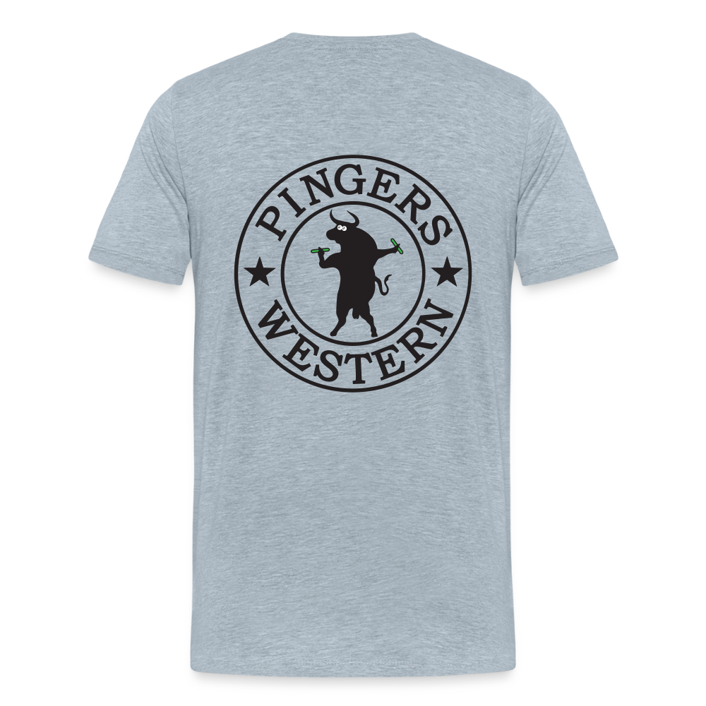 Ping West - Men's Premium T-Shirt - heather ice blue