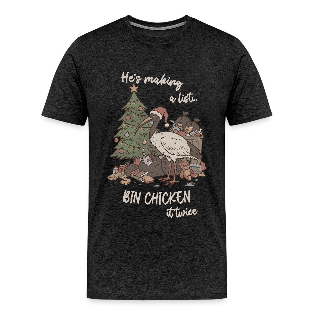 Bin Chook Xmas Dark - Men's Premium T-Shirt - charcoal grey