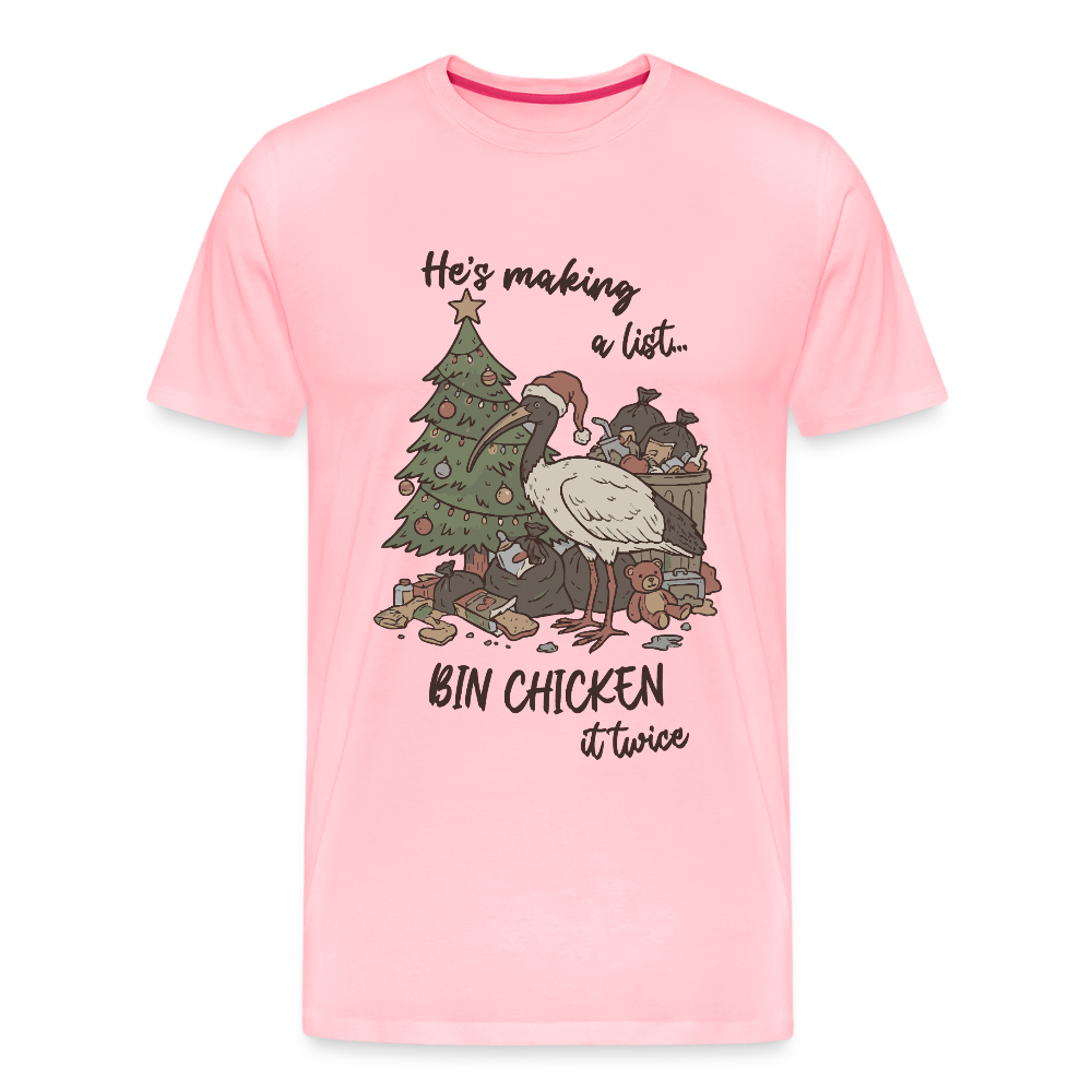 Bin Chook Xmas Light - Men's Premium T-Shirt - pink