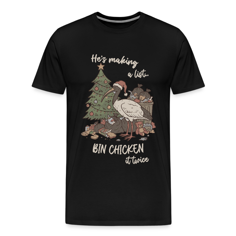 Bin Chook Xmas Dark - Men's Premium T-Shirt - black
