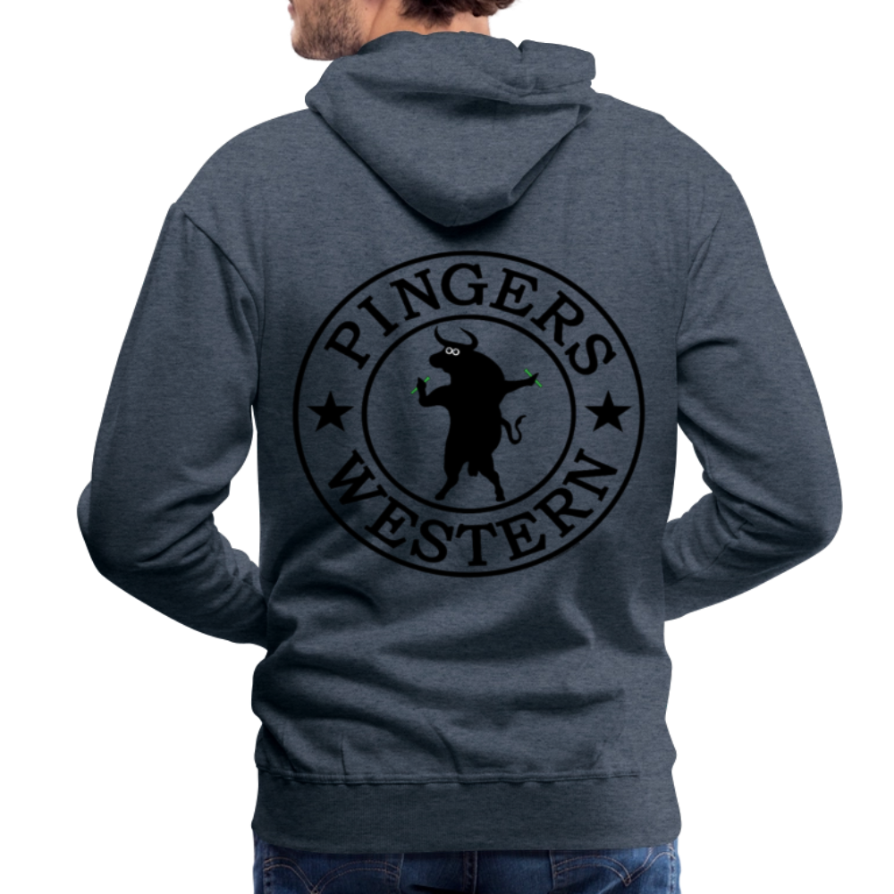 Ping West - Men’s Premium Hoodie - heather denim