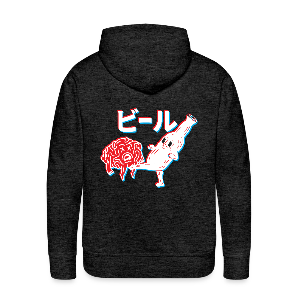 Beer Brain - Men’s Premium Hoodie - charcoal grey