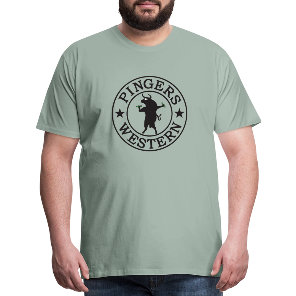 Ping West - Men's Premium T-Shirt - steel green