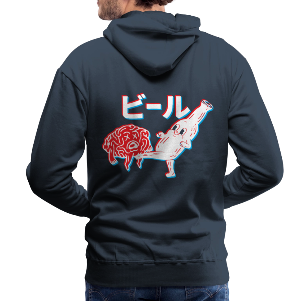 Beer Brain - Men’s Premium Hoodie - navy