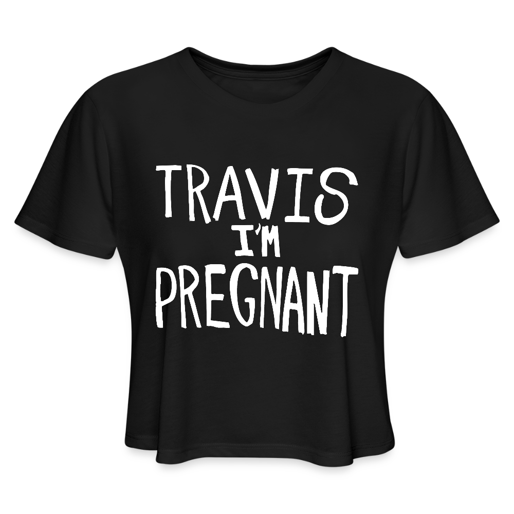Travis! Women's Cropped T-Shirt - black