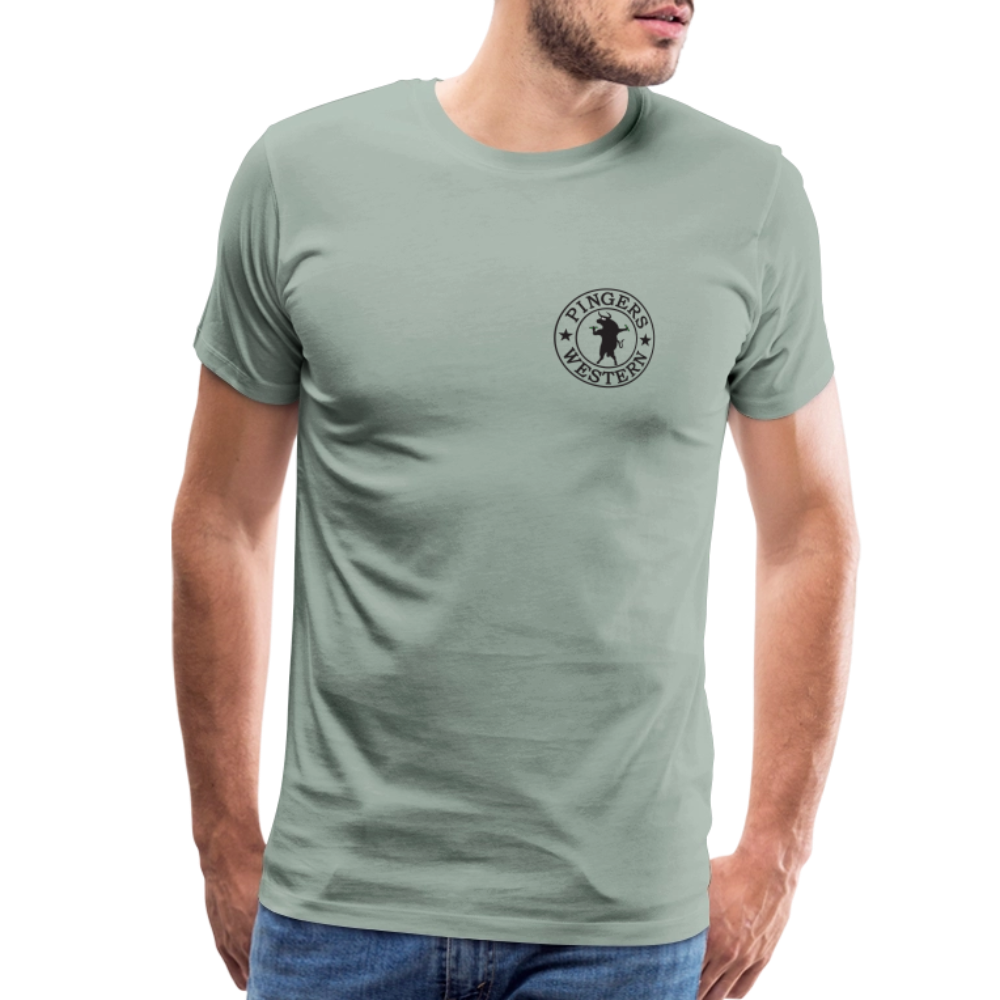 Ping West - Men's Premium T-Shirt - steel green
