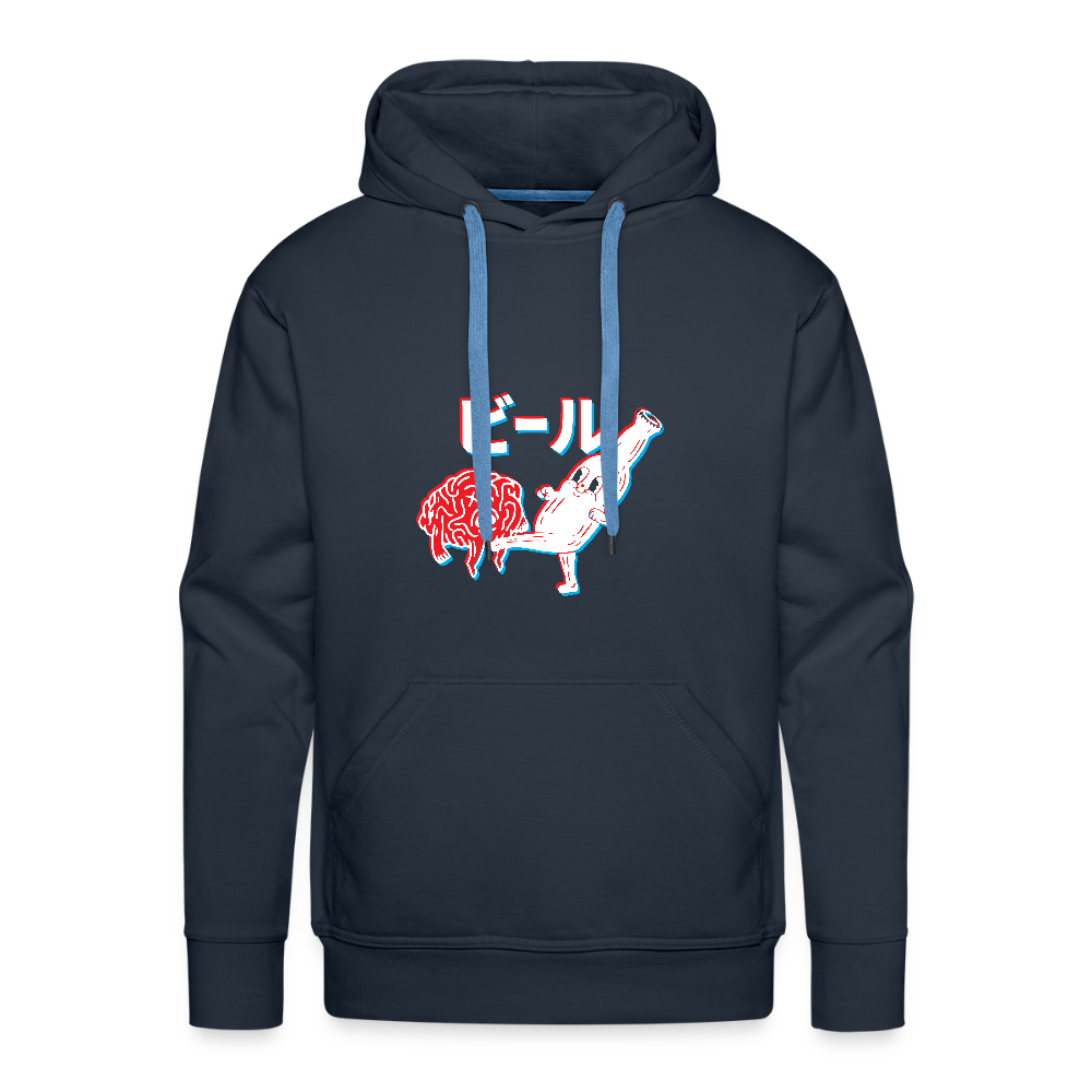 Beer Brain - Men’s Premium Hoodie - navy