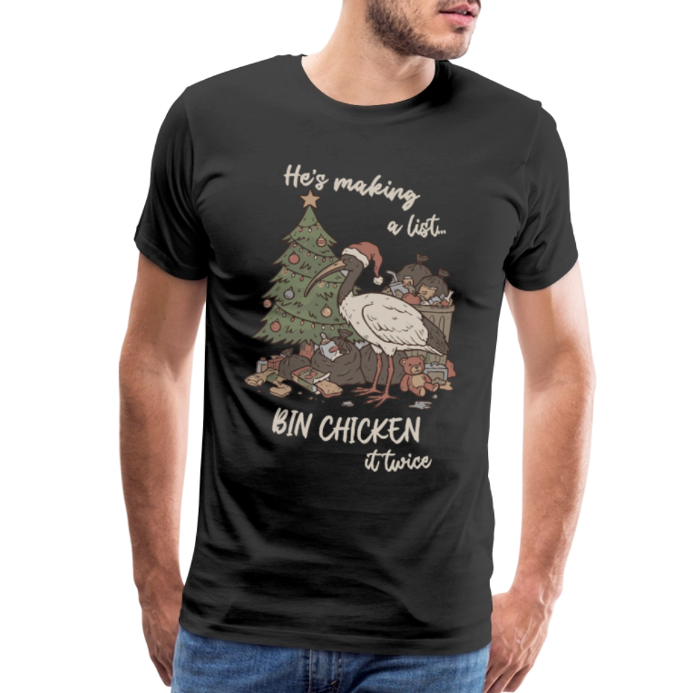 Bin Chook Xmas Dark - Men's Premium T-Shirt - black