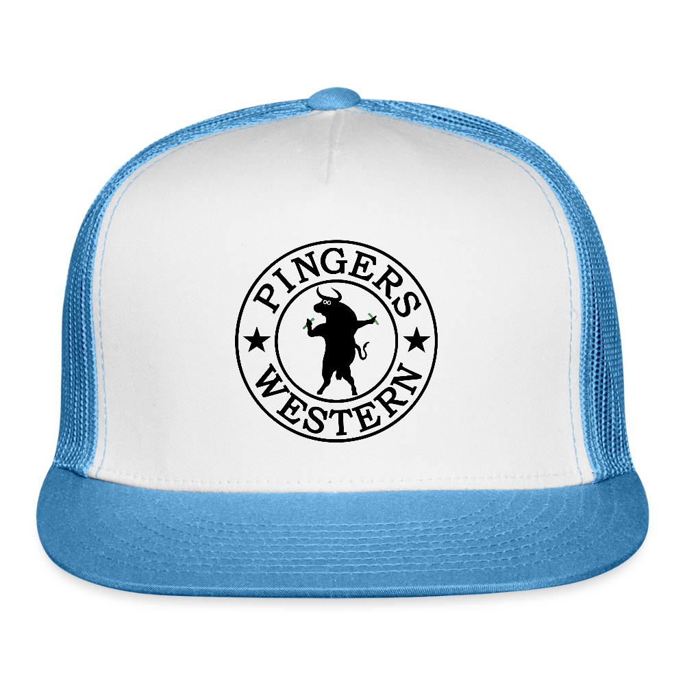 Ping West - Trucker Hat - white/blue