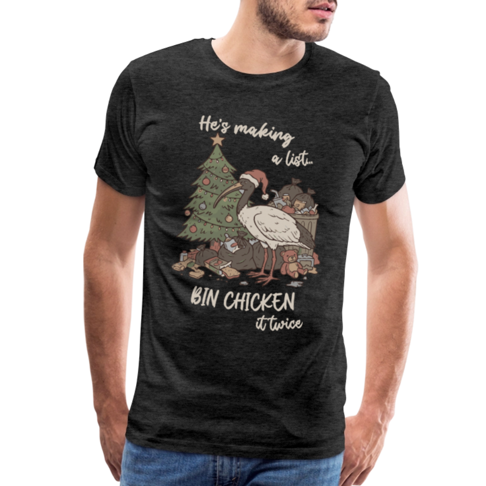 Bin Chook Xmas Dark - Men's Premium T-Shirt - charcoal grey