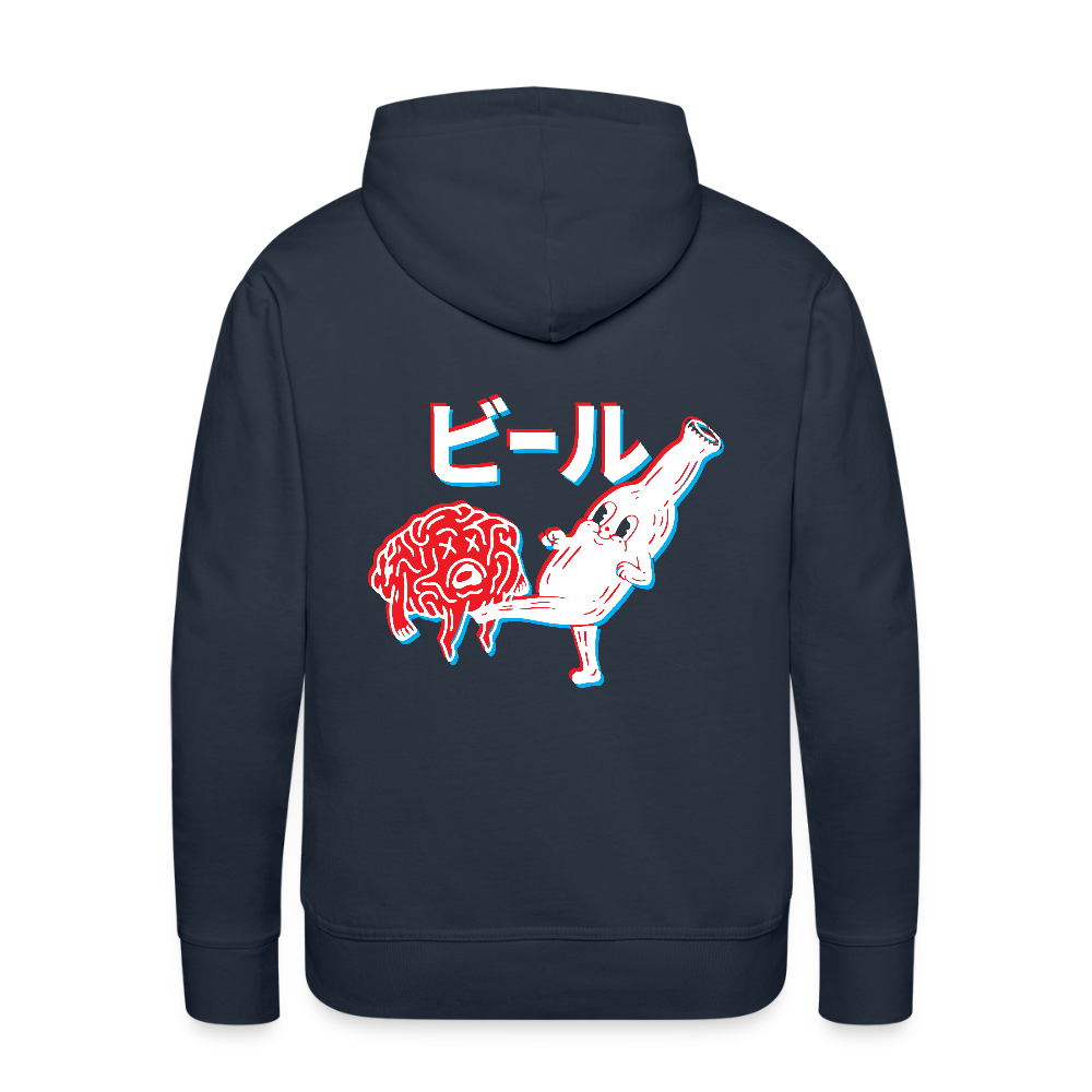 Beer Brain - Men’s Premium Hoodie - navy