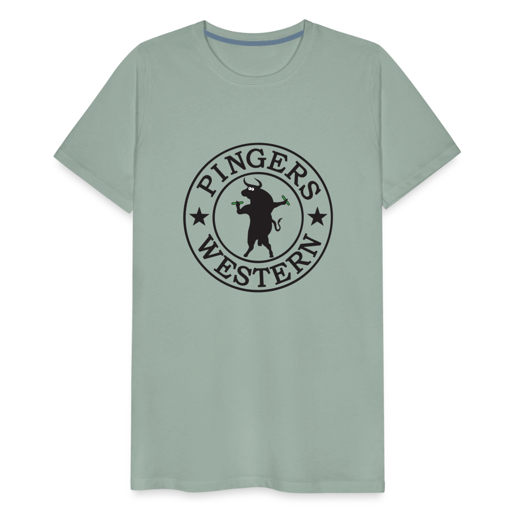 Ping West - Men's Premium T-Shirt - steel green