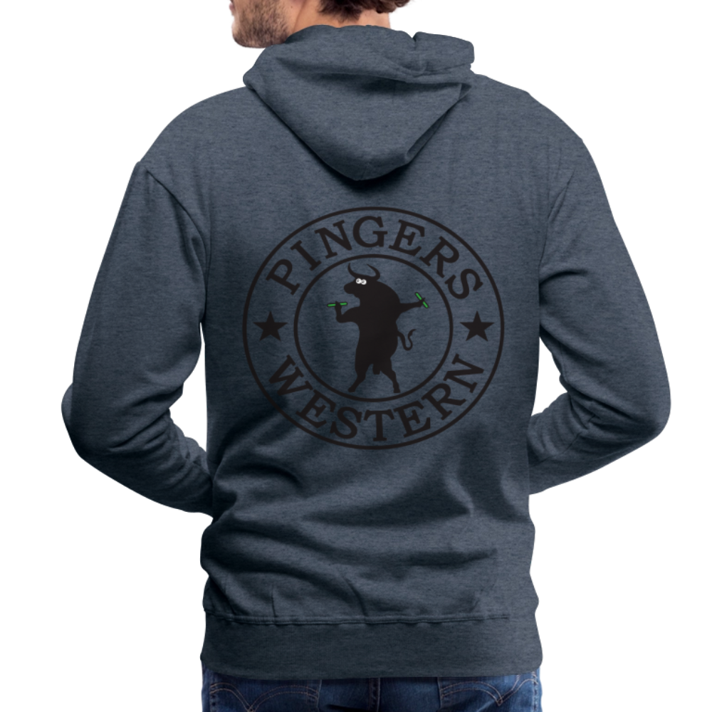 Ping West - Men’s Premium Hoodie - heather denim