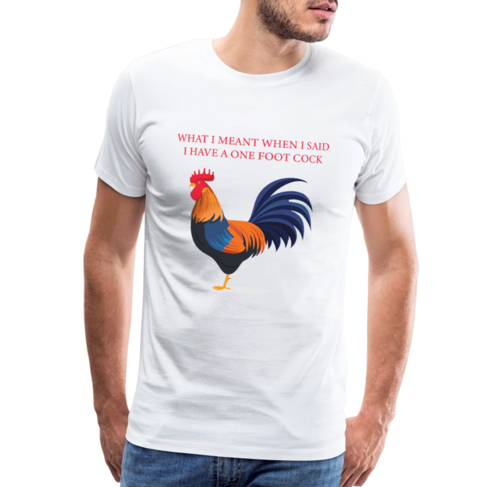 One Foot Rooster - Men's Premium T-Shirt - white