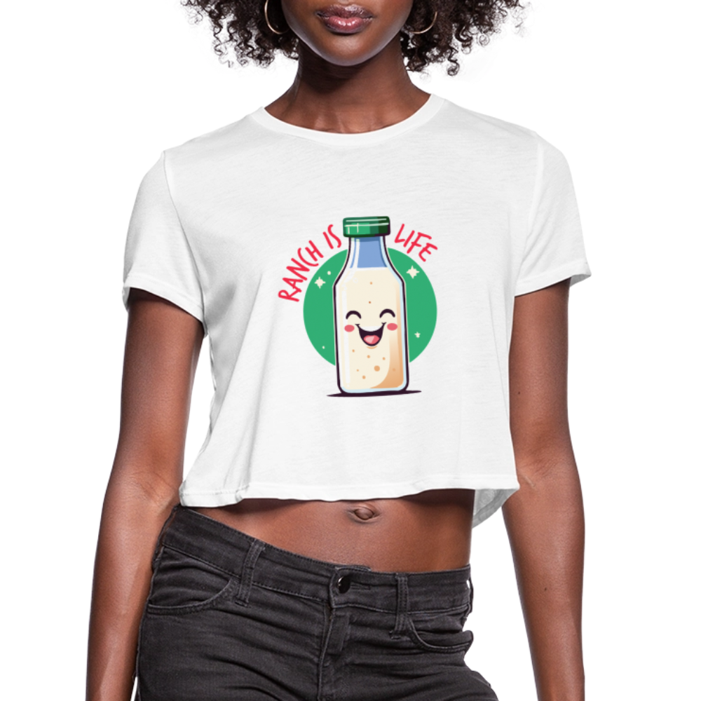 Ranch is Life Women's Cropped T-Shirt - white