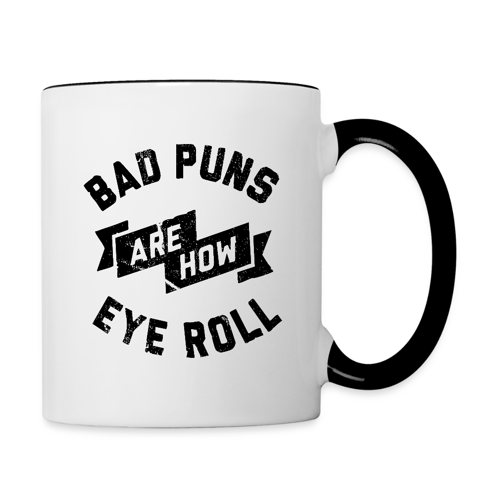 Bad Puns Coffee Mug - white/black