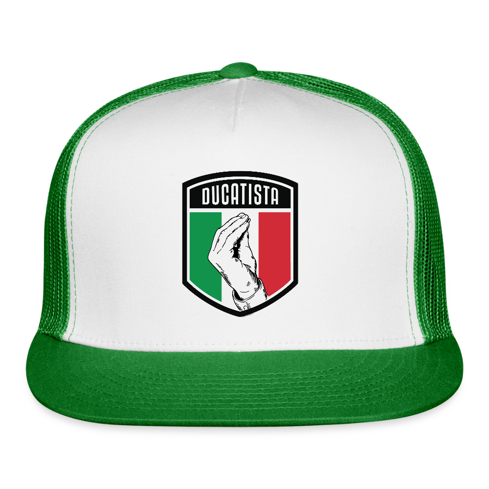 Ducatista - Trucker Hat - white/kelly green