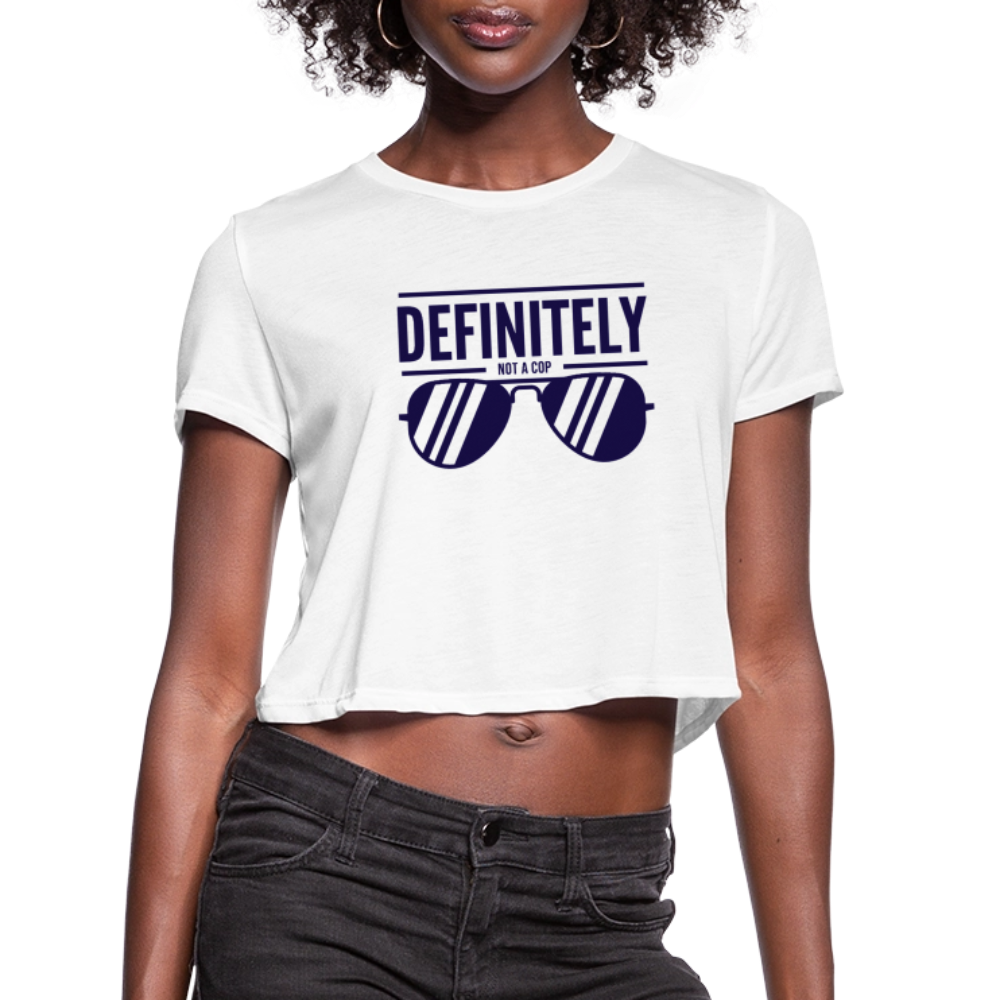 NOT A COP Women's Cropped T-Shirt - white
