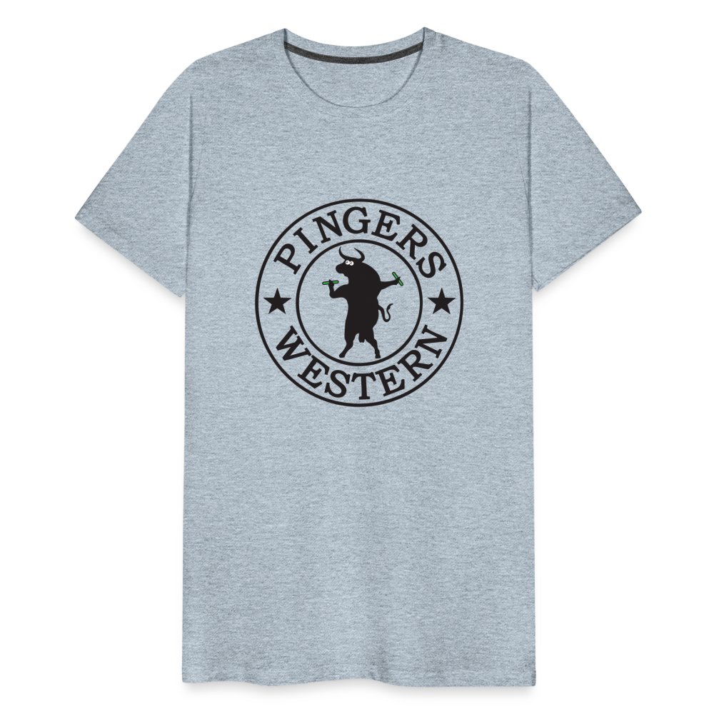Ping West - Men's Premium T-Shirt - heather ice blue