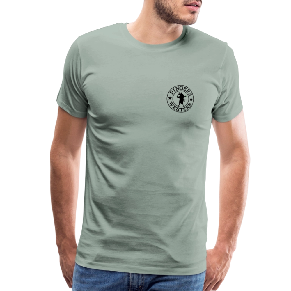 Ping West - Men's Premium T-Shirt - steel green