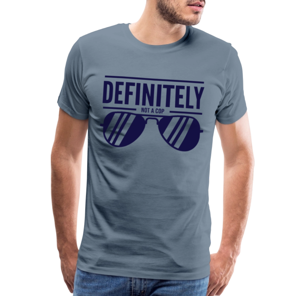 NOT A COP - Men's Premium T-Shirt - steel blue