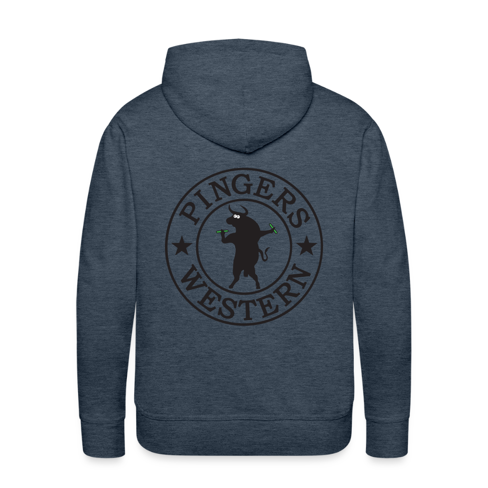 Ping West - Men’s Premium Hoodie - heather denim