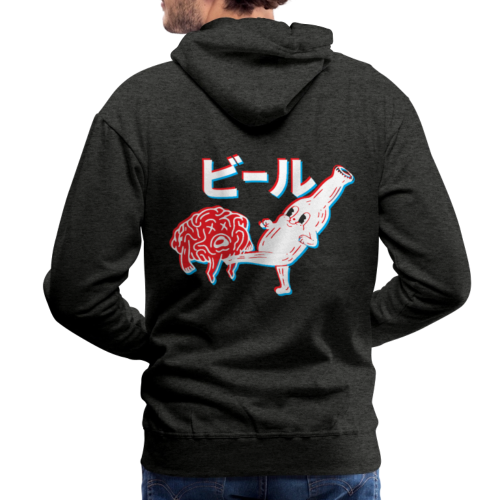 Beer Brain - Men’s Premium Hoodie - charcoal grey