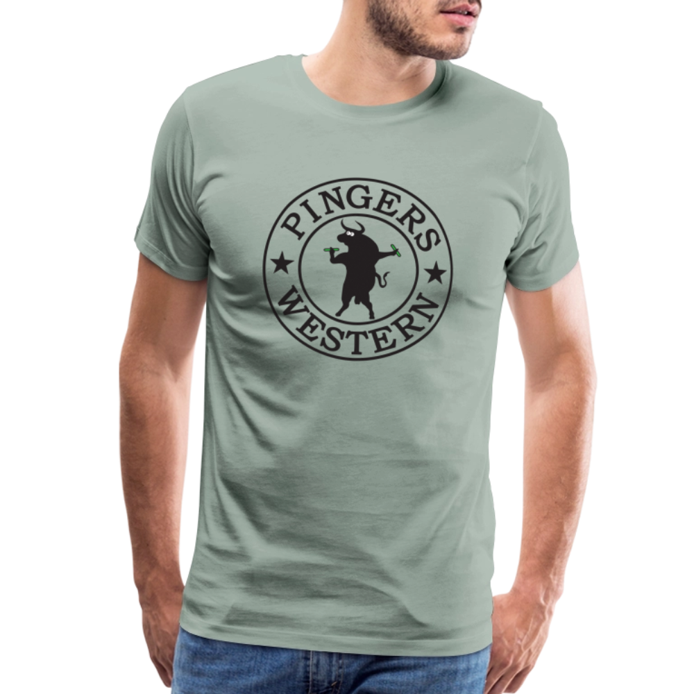 Ping West - Men's Premium T-Shirt - steel green