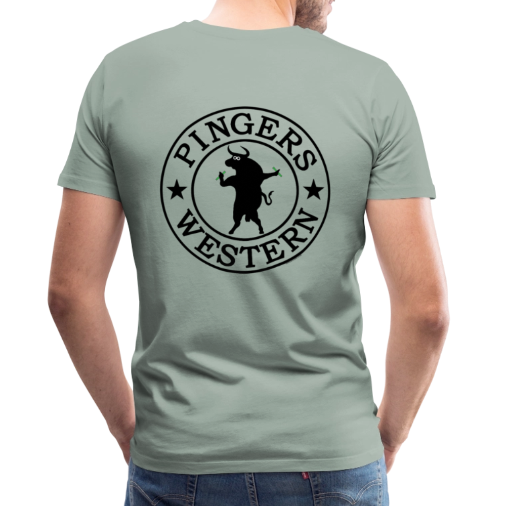 Ping West - Men's Premium T-Shirt - steel green